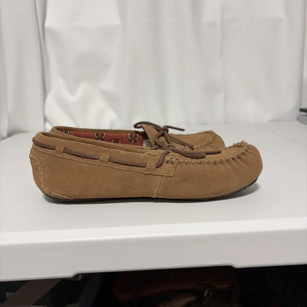 UGG Kid Ryder Jungle Moccasin Slippers 1005160K Brown Suede Youth Size 3